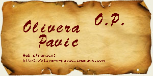 Olivera Pavić vizit kartica